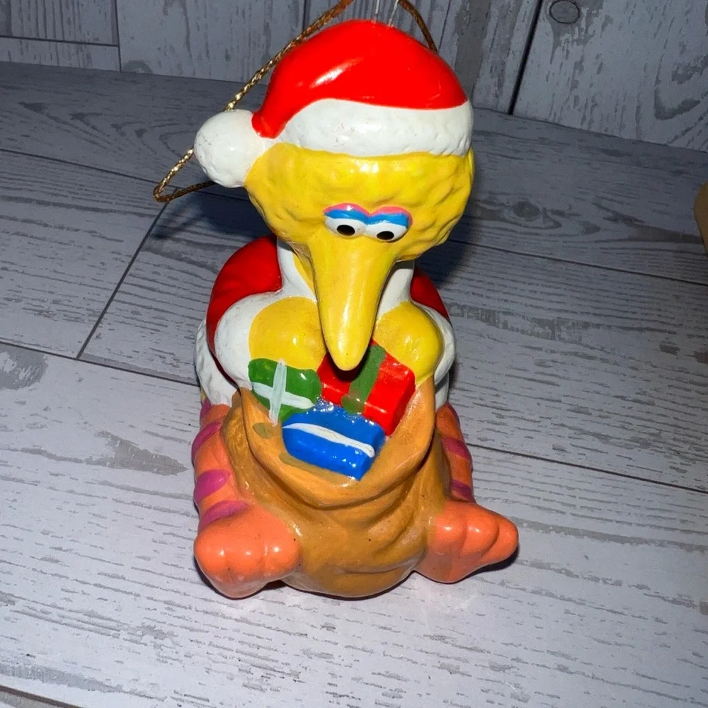 Applause Ornament Big Bird Christmas Red Santa Hat Colorful Holiday Whimsical - Picture 6 of 7